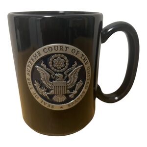 Supreme Court Seal Heritage Metalworks Pewter and Ceramic Coffee Mug 14 Ounces